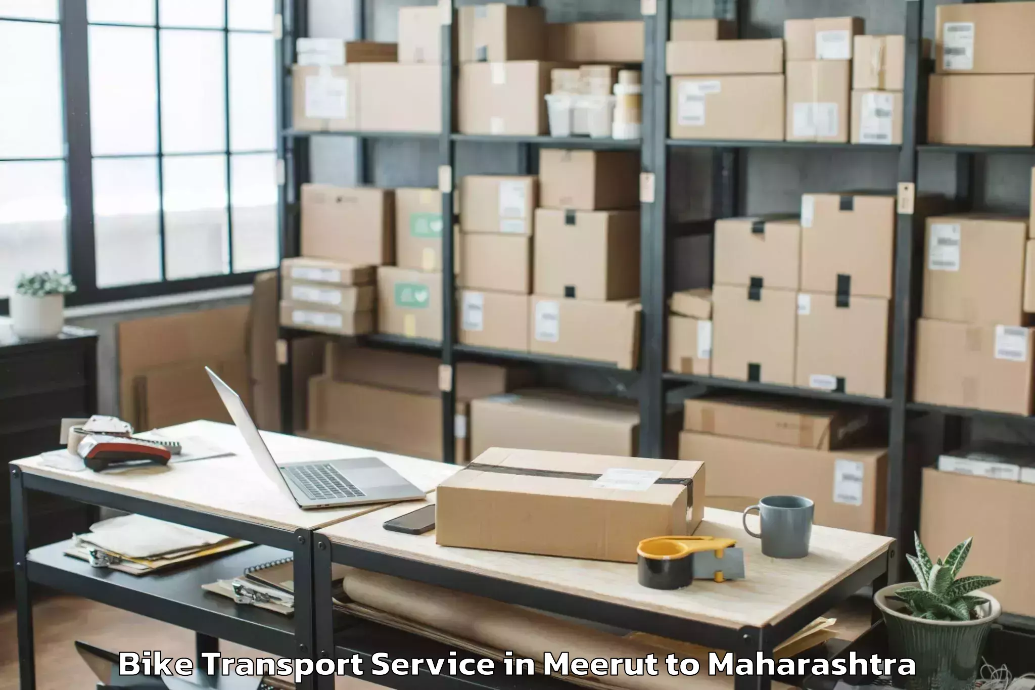 Book Meerut to Seloo Bike Transport Online